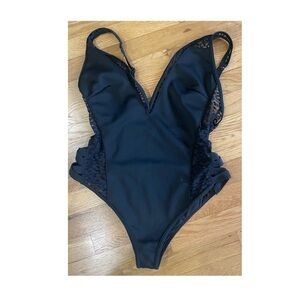 Elegant Black Lace Bathing Suit By ASOS